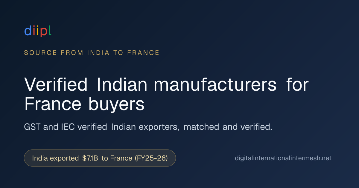 Source Indian Exporters to France | diipl